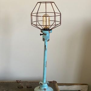 Industrial Rustic Cage table lamp with Edison bulb